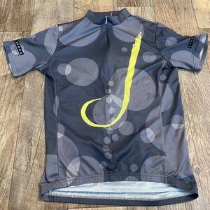 Livestrong Lance‎ Armstrong Foundation Cycling Jersey Mens Medium Grey Yellow